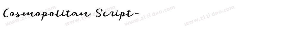 Cosmopolitan Script字体转换